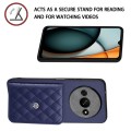 For Xiaomi Redmi A3 4G Rhombic Texture Card Bag RFID Phone Case(Dark Purple)