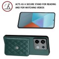 For Xiaomi Redmi Note 13 Pro 5G Global Rhombic Texture Card Bag RFID Phone Case(Green)