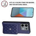 For Xiaomi Redmi Note 13 Pro 5G Global Rhombic Texture Card Bag RFID Phone Case(Dark Purple)