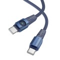 BOROFONE BU47 60W USB-C/Type-C to USB-C/Type-C Charging Data Cable, Length: 1.2m(Blue)