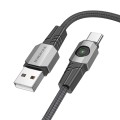 BOROFONE BU47 3A USB to USB-C/Type-C Charging Data Cable, Length: 1.2m(Black)