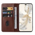 For Honor 100 Pro Magnetic Closure Leather Phone Case(Brown)