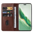 For Honor Magic6 Pro Magnetic Closure Leather Phone Case(Brown)