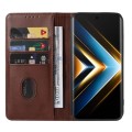 For Honor X50 GT Magnetic Closure Leather Phone Case(Brown)