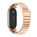 For Xiaomi Mi Band 8 Mijobs GT4 Bamboo Buckle Metal Watch Band(Rose Gold)