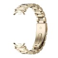 For Xiaomi Mi Band 8 Mijobs GT4 Three Beads Metal Watch Band(Light Gold)