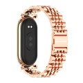 For Xiaomi Mi Band 8 Mijobs GT4 Seven Beads Metal Watch Band(Rose Gold)