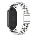For Xiaomi Mi Band 8 Mijobs GT4 Seven Beads Metal Watch Band(Silver)
