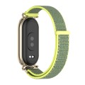 For Xiaomi Mi Band 8 Mijobs GT4 Breathable Nylon Loop Watch Band(Bright Yellow Light Gold)
