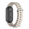 For Xiaomi Mi Band 8 Mijobs GT4 Marine Silicone Breathable Watch Band(Grey Silver)