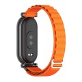 For Xiaomi Mi Band 8 Mijobs GT4 Nylon Breathable Watch Band(Orange Black)