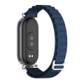 For Xiaomi Mi Band 8 Mijobs GT4 Nylon Breathable Watch Band(Midnight Blue Silver)