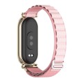 For Xiaomi Mi Band 8 Mijobs GT4 Nylon Breathable Watch Band(Pink Light Gold)