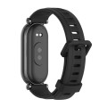 For Xiaomi Mi Band 8 Mijobs GT4 Flat Hole Silicone Watch Band(Black)