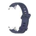 For Xiaomi Mi Band 8 Mijobs GT4 Flat Hole Silicone Watch Band(Midnight Blue Silver)