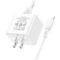 BOROFONE BAS13 Erudite PD 20W USB-C / Type-C Single Port Charger with 1m Type-C to 8 Pin Cable, US P