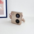 For Huawei Pocket 2 Illusory Color Leather Texture PC Phone Case with Color Strap(Coffee)