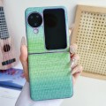 For OPPO Find N3 Flip Illusory Color Leather Texture PC Phone Case(Green)