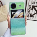 For vivo X Flip Illusory Color Leather Texture PC Phone Case(Green)