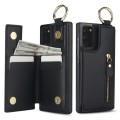 For Samsung Galaxy Note20 Litchi Texture Zipper Double Buckle Card Bag Phone Case(Black)