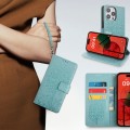 For Huawei Y9S Global Tree & Deer Embossed Leather Phone Case(Green)