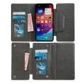 For iPhone 15 Pro Multifunctional 7-Card Wallet Leather Phone Case(Grey)