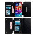 For iPhone 14 Pro Multifunctional 7-Card Wallet Leather Phone Case(Black)