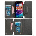 For iPhone 14 Pro Max Multifunctional 7-Card Wallet Leather Phone Case(Grey)