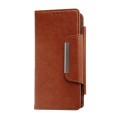 For iPhone 12 Pro Max Multifunctional 7-Card Wallet Leather Phone Case(Brown)