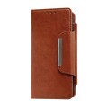 For iPhone 12 / 12 Pro Multifunctional 7-Card Wallet Leather Phone Case(Brown)