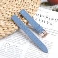 For Garmin Lily 2 14mm Linen Fabric Leather Watch Band(Light Blue)