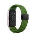 For Huawei Band 9 / 8 Magnetic Buckle Nylon Braid Watch Band(Green)