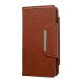 For Samsung Galaxy A35 5G Multifunctional 7-Card Wallet Leather Phone Case(Brown)