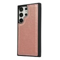 For Samsung Galaxy S23 FE 5G Cowhide Texture Back Cover Phone Case(Rose Gold)