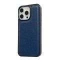 For iPhone 15 Pro Cowhide Texture Back Cover Phone Case(Royal Blue)