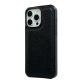 For iPhone 15 Cowhide Texture Back Cover Phone Case(Black)