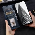 For iPhone 14 Simple 6-Card Wallet Leather Phone Case(Navy Blue)