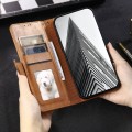 For Xiaomi Redmi 13C 4G/5G Simple 6-Card Wallet Leather Phone Case(Brown)