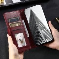 For Xiaomi Poco C65 Simple 6-Card Wallet Leather Phone Case(Wine Red)