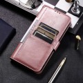 For Xiaomi Poco C55 Simple 6-Card Wallet Leather Phone Case(Rose Gold)