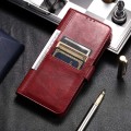 For Xiaomi Redmi Note 12S Simple 6-Card Wallet Leather Phone Case(Wine Red)