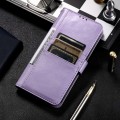 For Motorola Moto G34 Simple 6-Card Wallet Leather Phone Case(Purple)