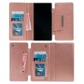 For Google Pixel 9 Pro Multifunctional 7-Card Wallet Leather Phone Case(Rose Gold)