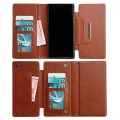 For Google Pixel 9 Multifunctional 7-Card Wallet Leather Phone Case(Brown)