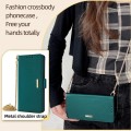 For iPhone 15 Plus Crossbody Chain Leather Phone Case(Green)