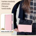 For Samsung Galaxy M34/F34 5G Crossbody Chain Leather Phone Case(Pink)