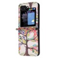 For Samsung Galaxy Z Flip6 Colored Drawing Pattern PU + PC Shockproof Phone Case(Big Tree)