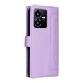 For vivo Y22s / Y35 Diamond Lattice Leather Flip Phone Case(Light Purple)