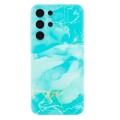 For Samsung Galaxy S24 Ultra 5G IMD Marble Pattern TPU Phone Case(Green)