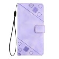For OnePlus Nord CE4 Skin-feel Embossed Leather Phone Case(Light Purple)